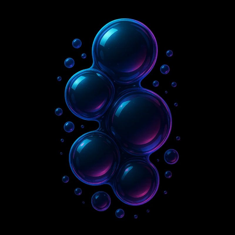 Bulles 3D Bleu
