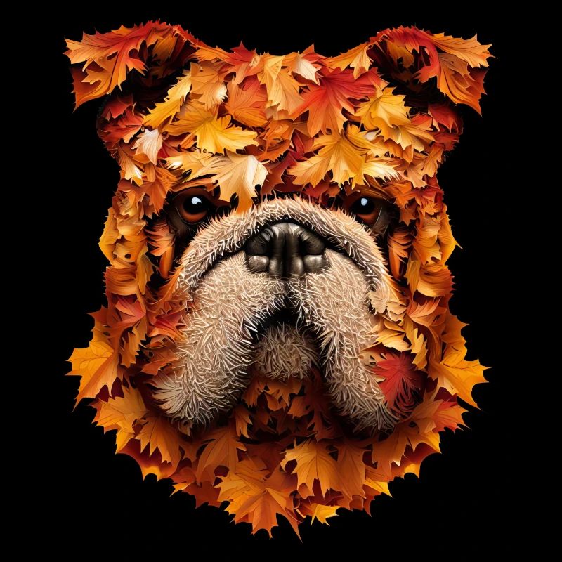 Mops Hund Herbstmops