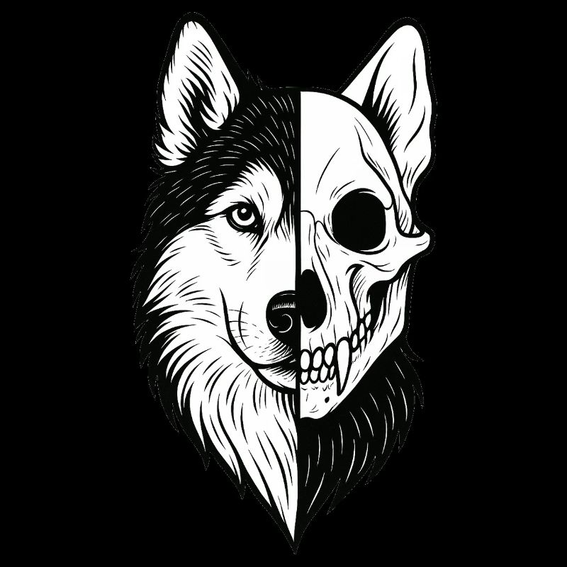 Husky Schädel Wolf