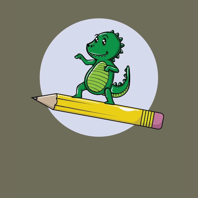Schooling Dino pencil