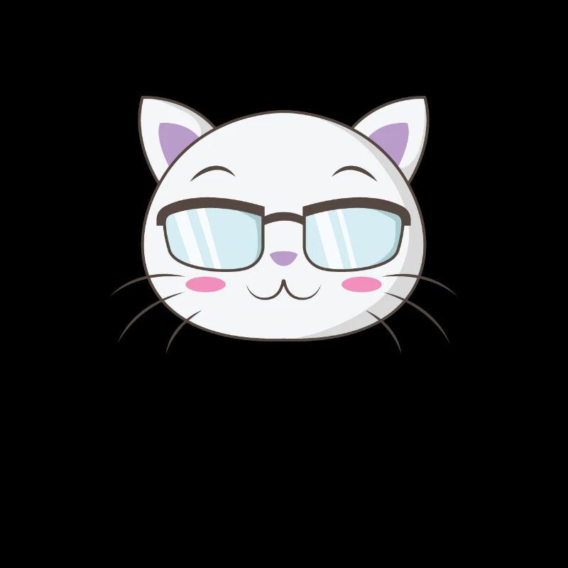 Nerd Katze mit Streberbrille