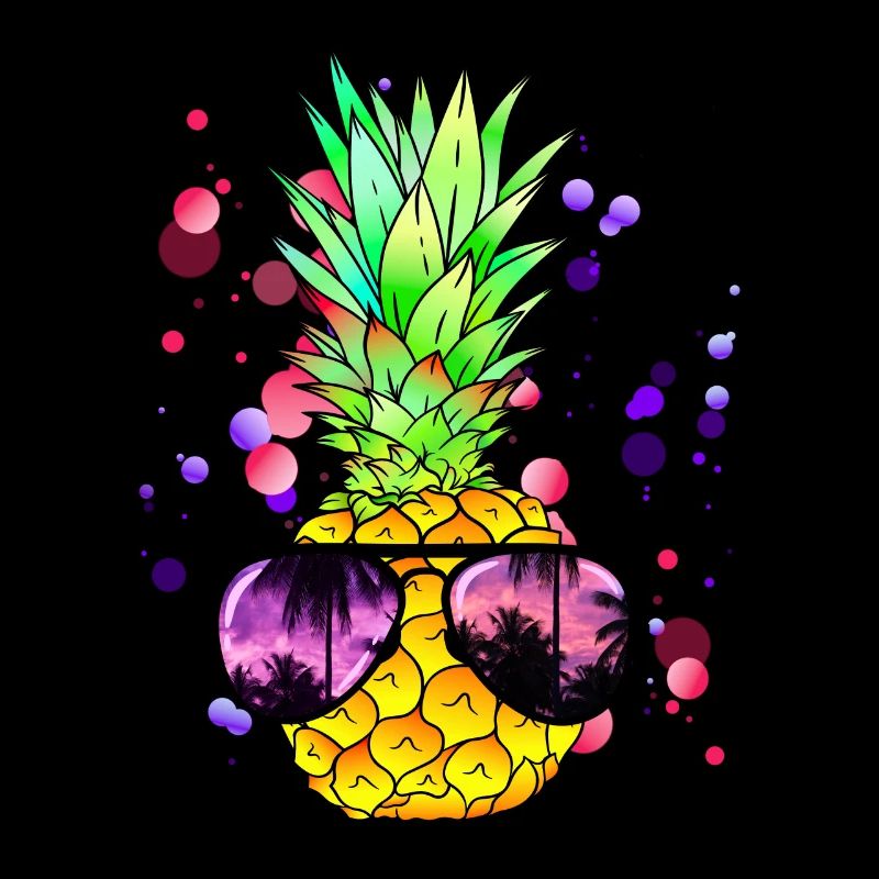 Bunte Ananas Kunst