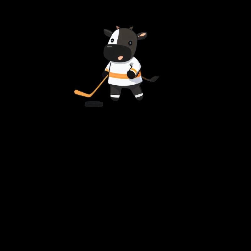 Lustiges Kuh Eishockey Design