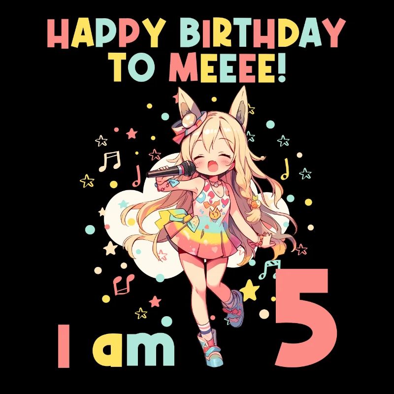 Anime Mandga K-Pop KPop Mädchen 5. Geburtstag