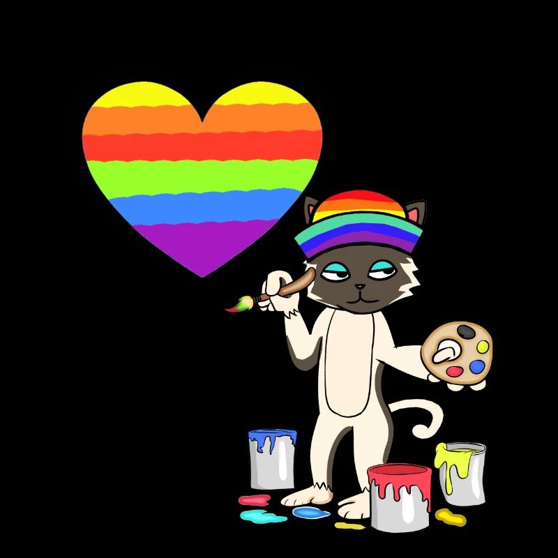 Heart Cat LGBT
