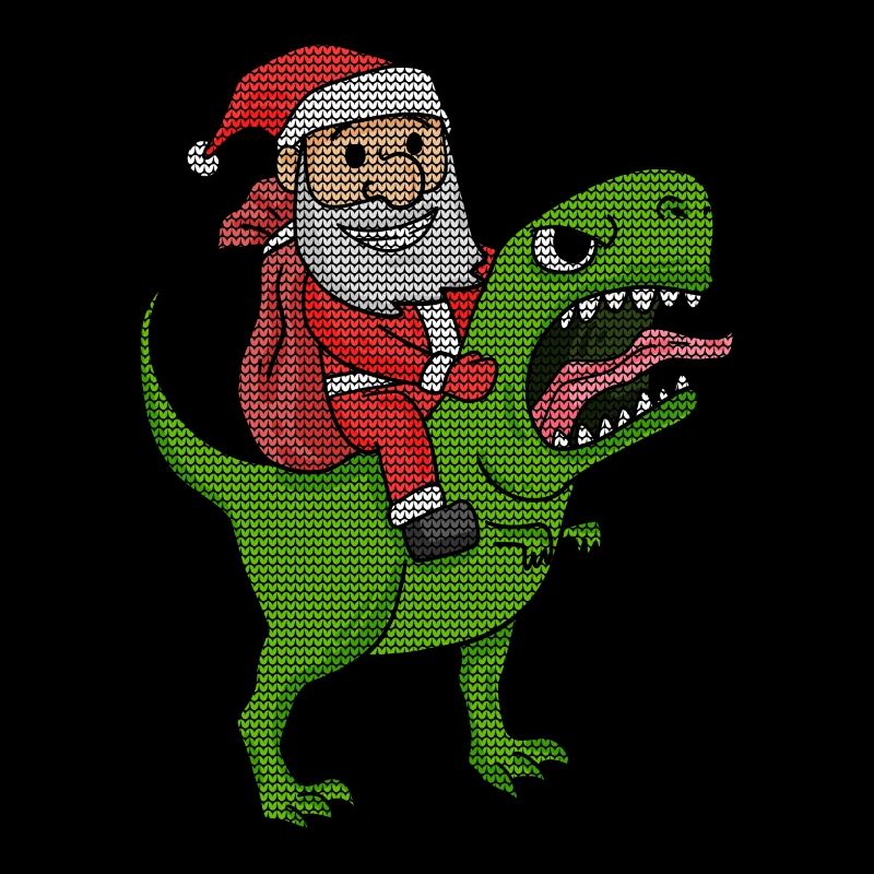 Effet de Noël laid de dinosaure de Noël