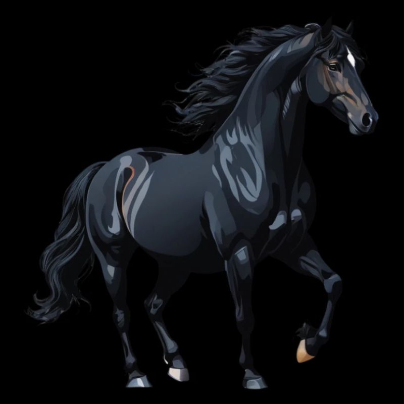 Black Stallion Silhouette