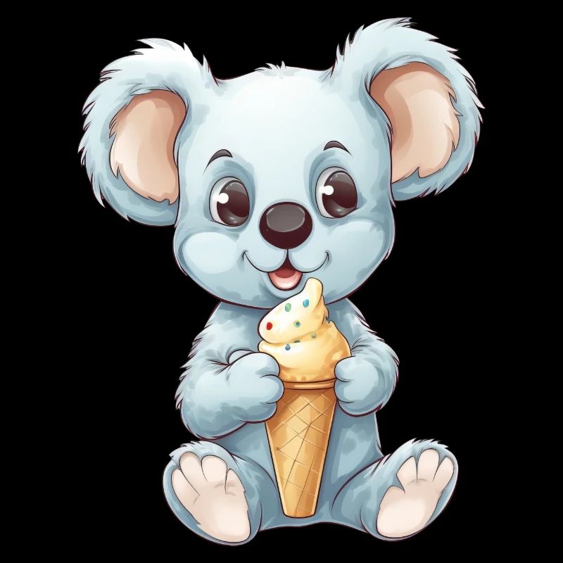 Koala Genießt Eis - Süßes Tier Design