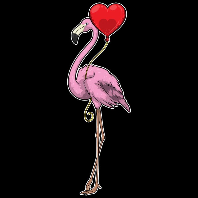 Flamingo Heart Balloon