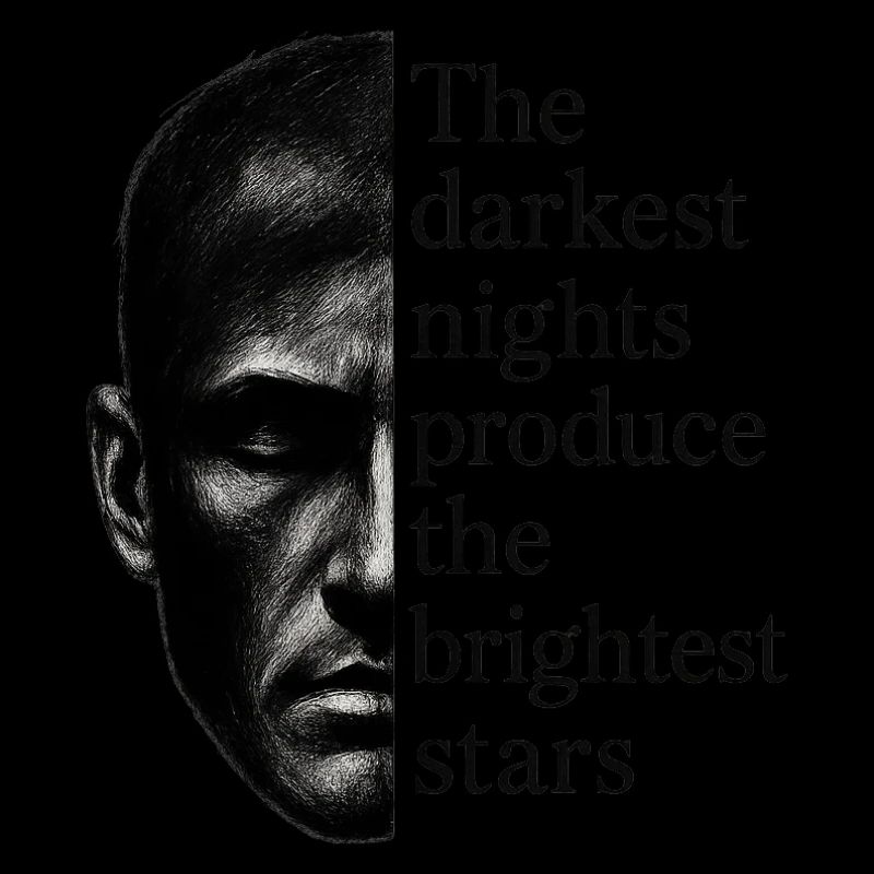 "Half face Light, Half Words"