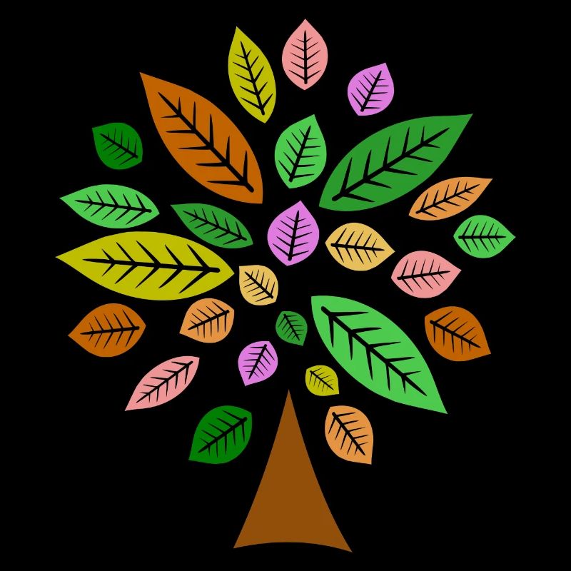 Arbre à feuilles colorées pour la mode d’automne