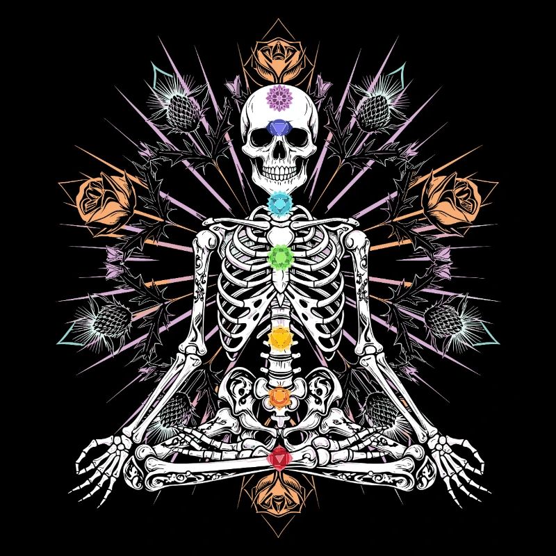 Skelett Chakra Gothic Meditation