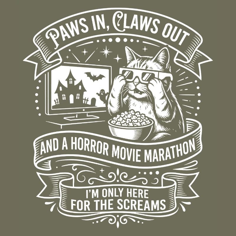 Marathon d’horreur sur le canapé de chat