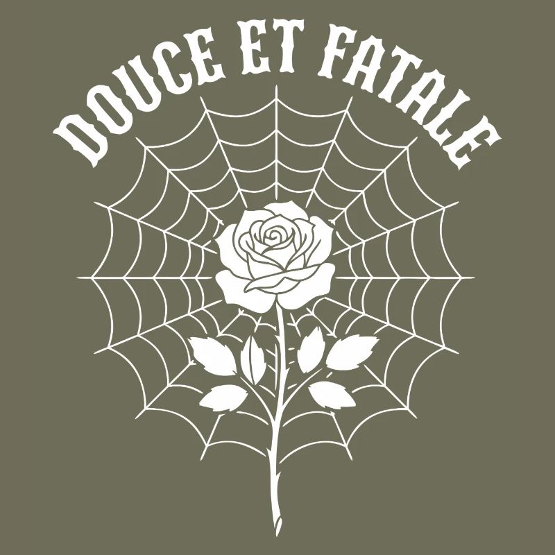 Rose au centre du Web araignée