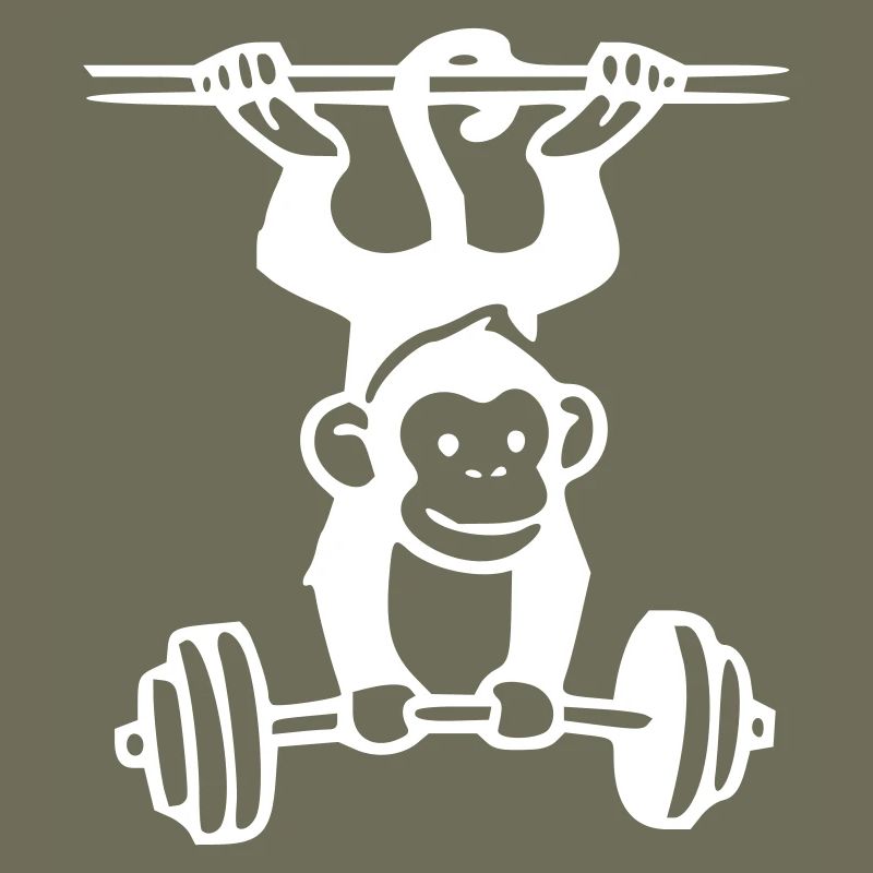 Primate Power -  Affe Gewichtheben (White)