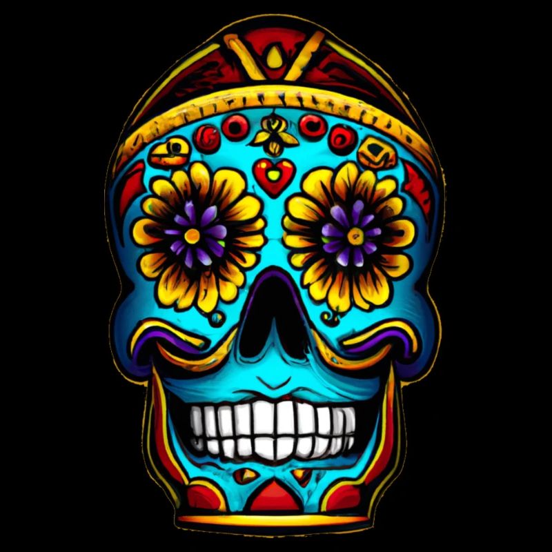 Crâne de style mexicain, Día de Muertos