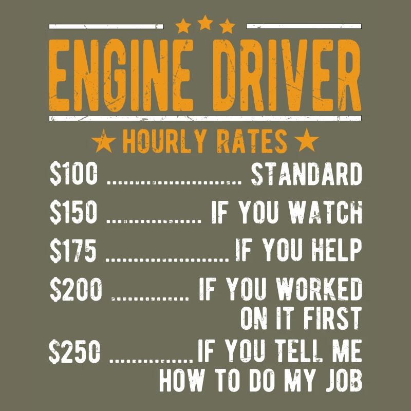 Engine driver hourly wage