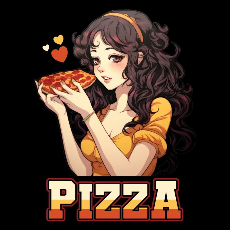Pizza Lover Junge Mädchen Anime Manga Pizza
