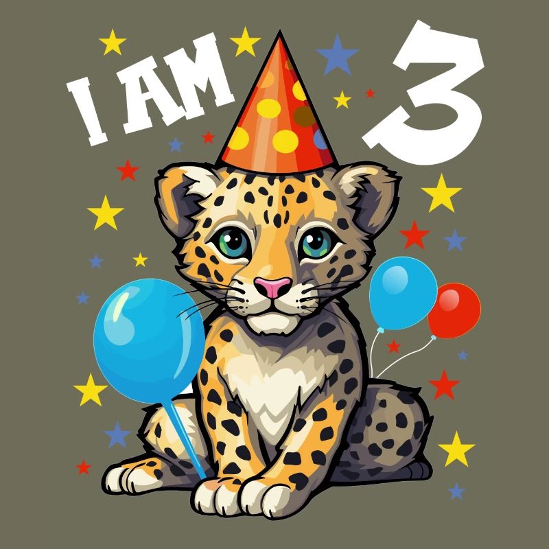 Ich bin 3 Jahre alt Leoparde Leopard 3. Geburtstag
