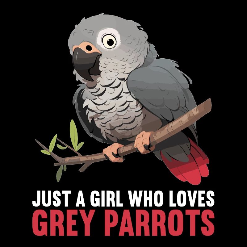 African grey parrots