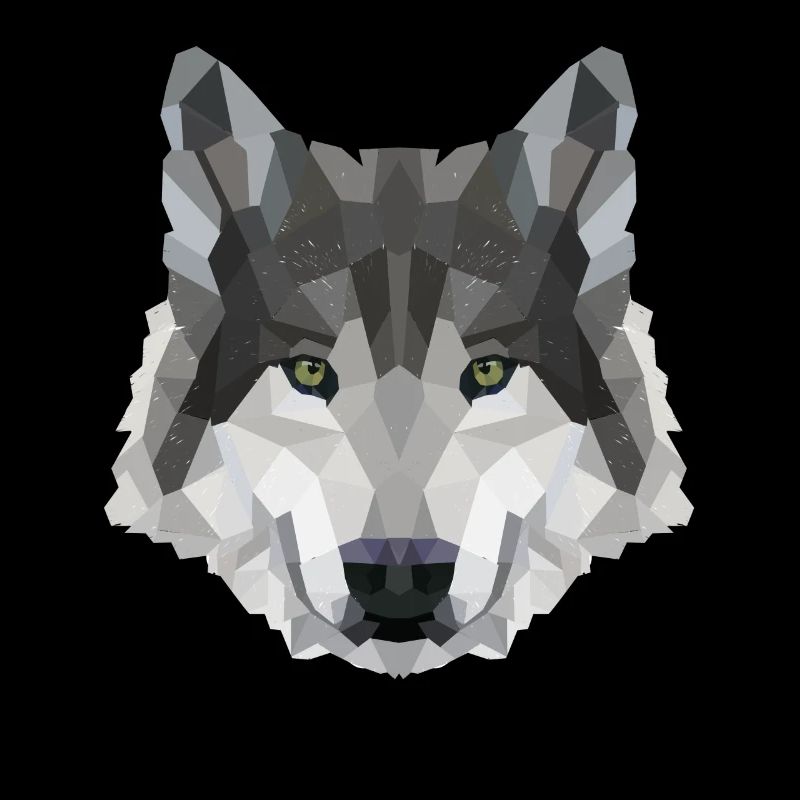 LOUP POLYGONE Husky Wolves Wildlife America