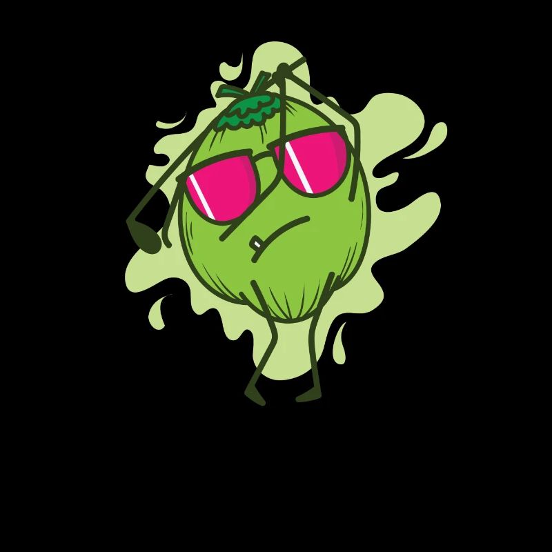 Coconut while golfing fruit palm tree