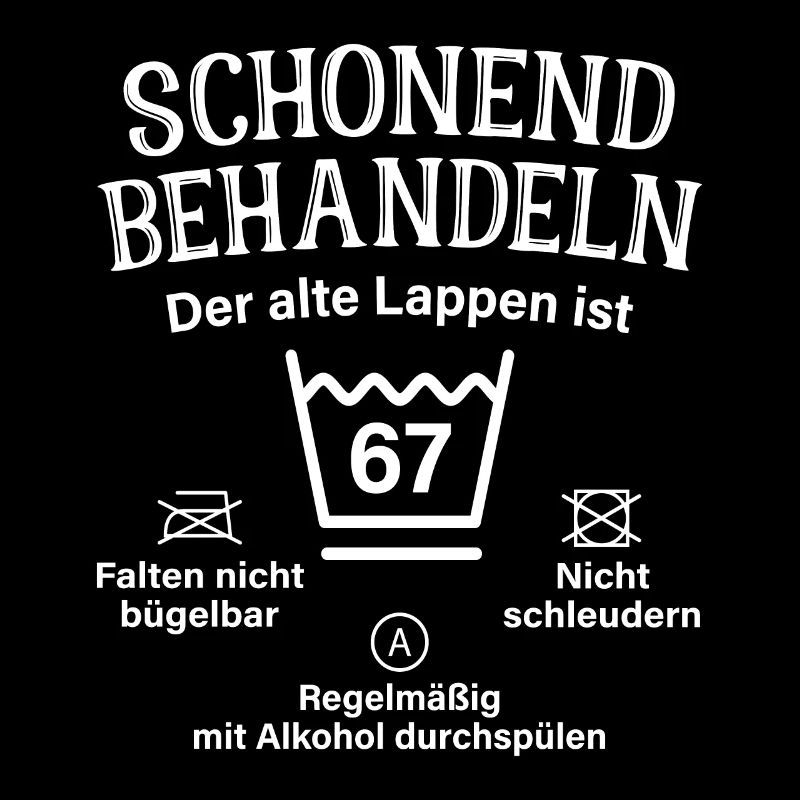 67. Geburtstag Schonend Behandeln Alte Lappen 67