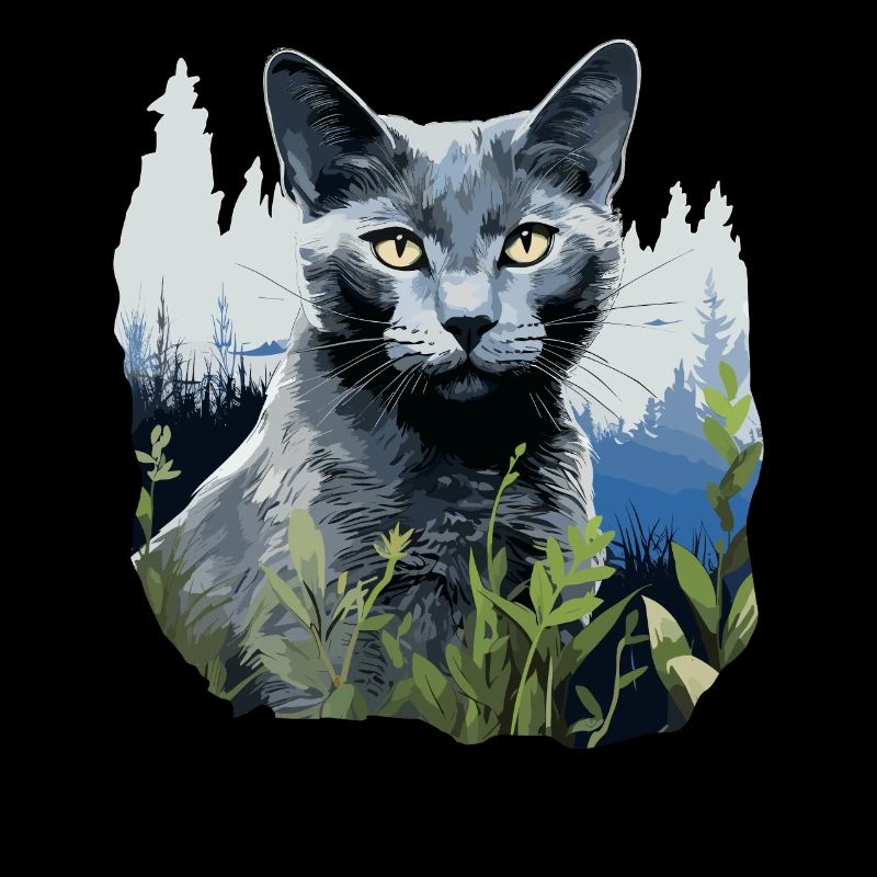 Russian Blue Cat Russisch Blau Katze