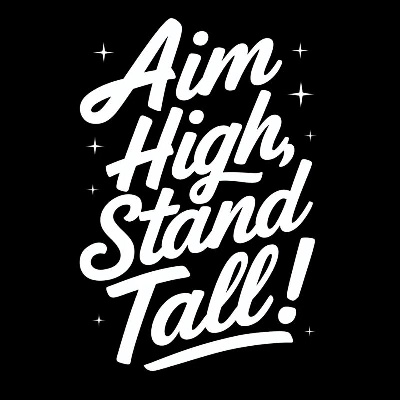 Aim High Stand Tall Motivational Message