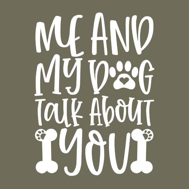 Mon chien et moi parlons de vous