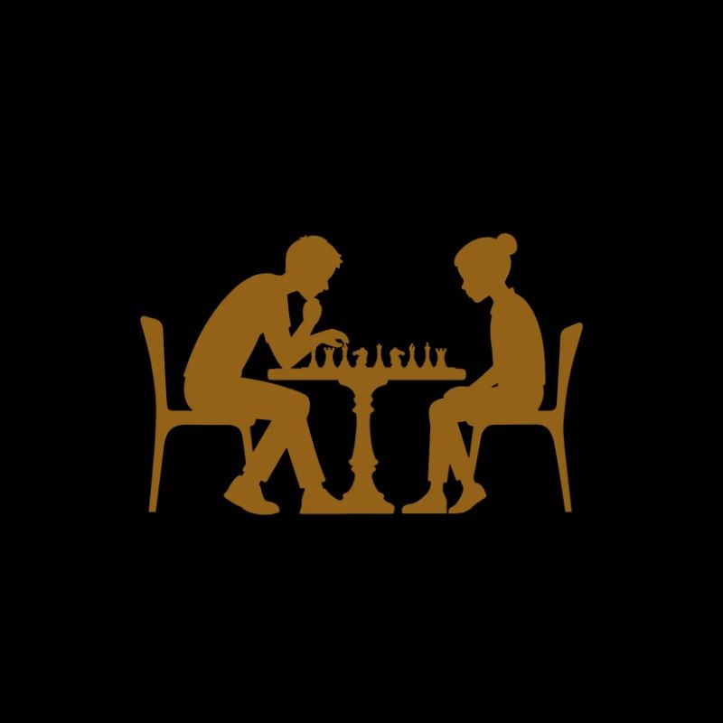 Échiquier au café
