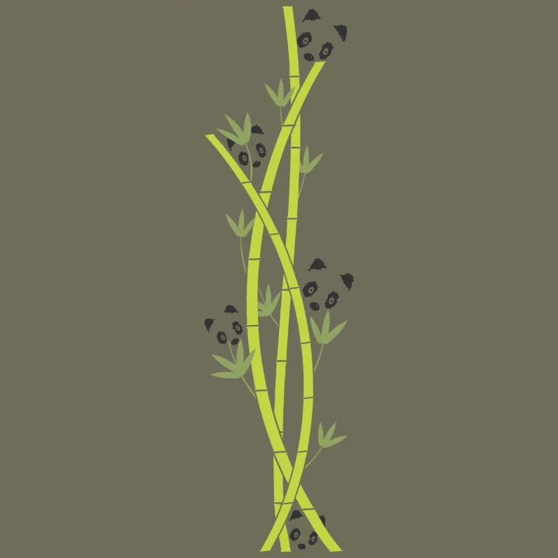 panda and bamboo