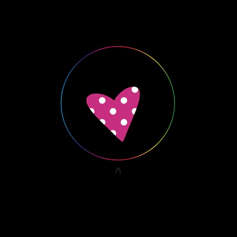 A small dotted heart