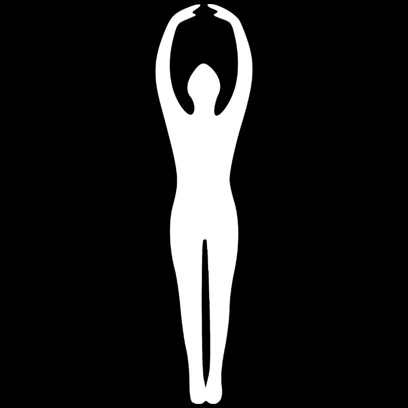Postures de yoga en silhouette blanche