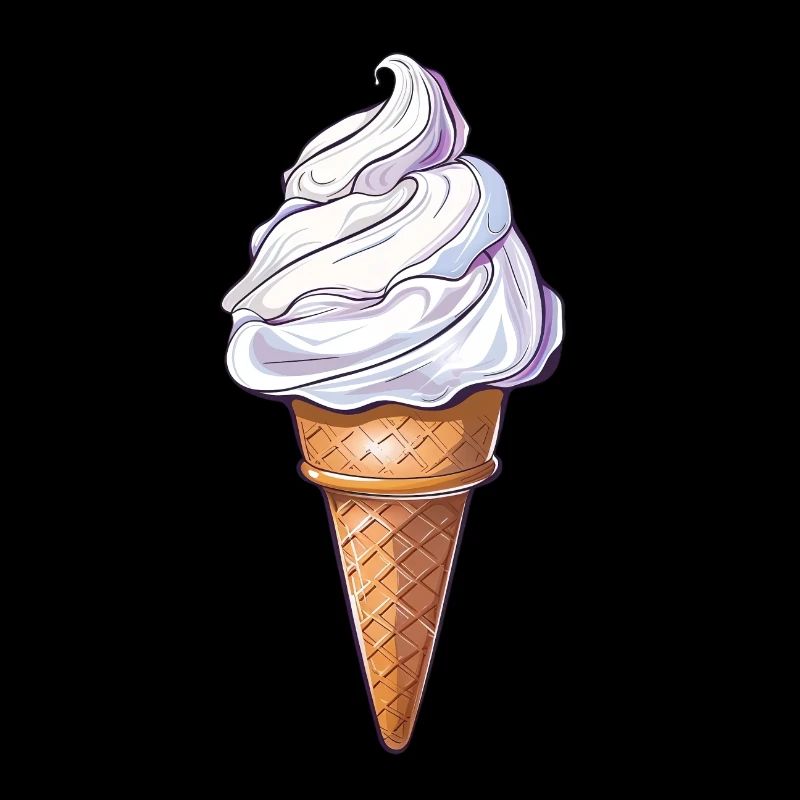 Sommersüße Eistüte Mit Sahnehäubchen