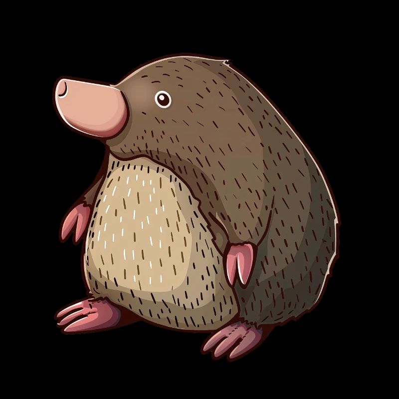 Adorable mole in playful pose