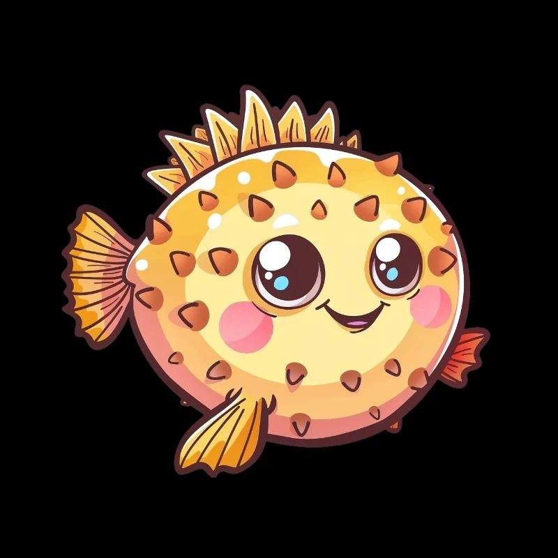Süßer Kugelfisch Entzückendes Lächeln