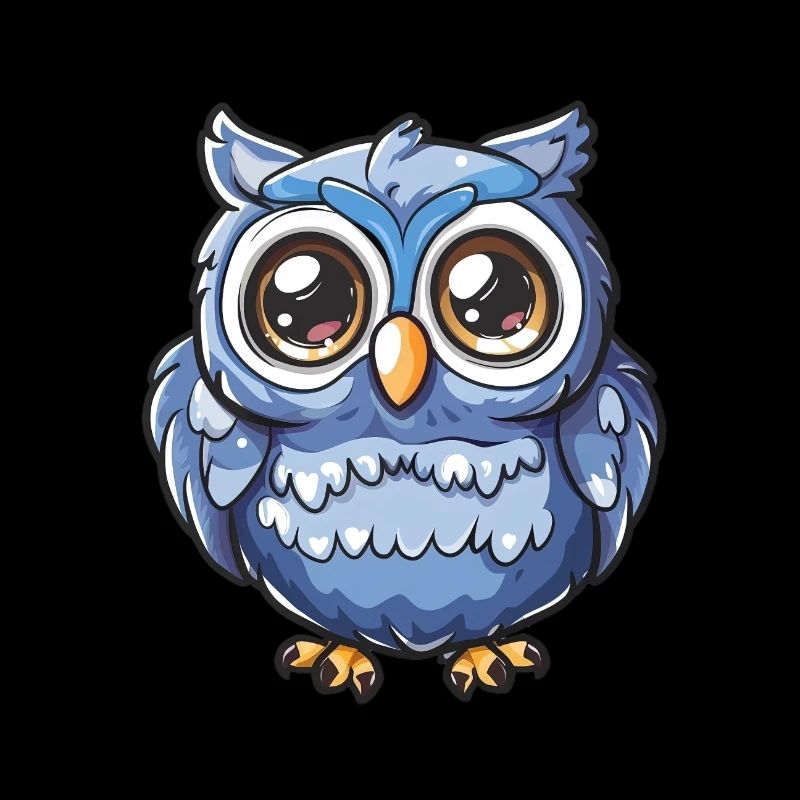 Cute owl figurine with big eyes