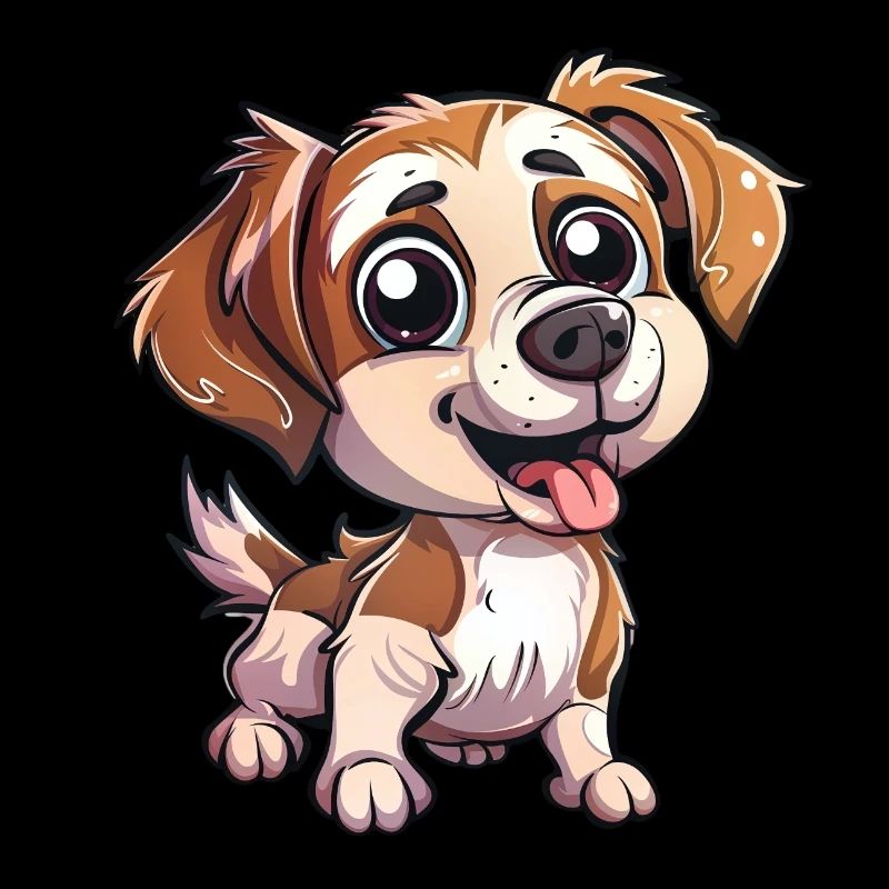 Playful puppy with googly eyes