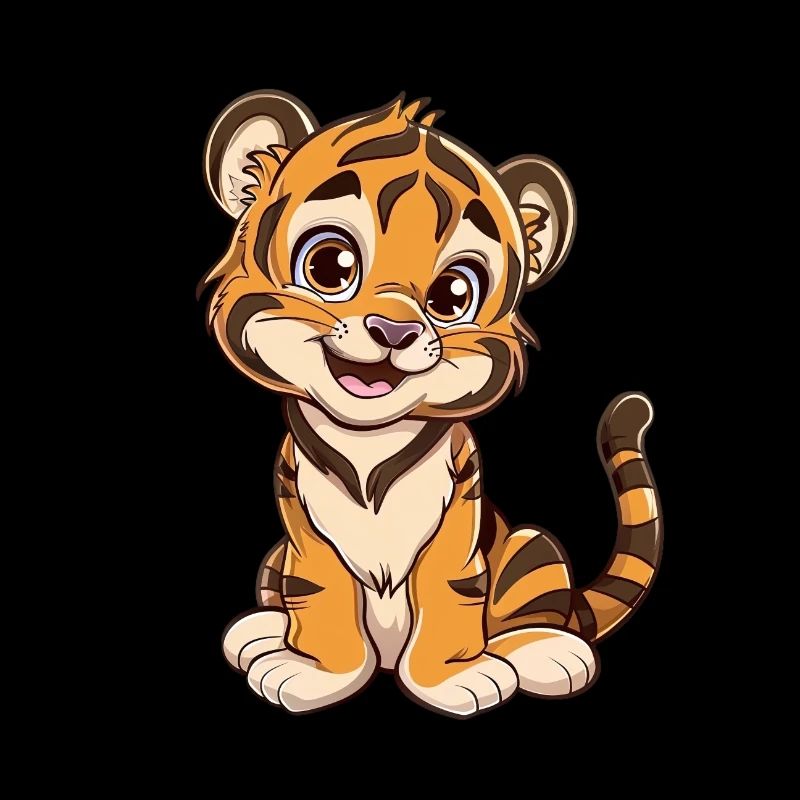 Playful tiger cub for animal lovers