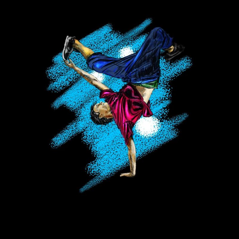 Dynamischer Streetdance Akrobatik-Design