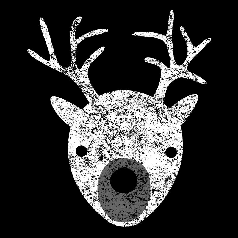 Hirsch Muster weiß Schnee Wald Weihnachten skandi