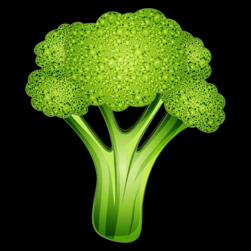 Brocoli vert vif dans un style bande dessinée élégant