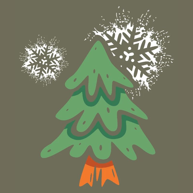Christmas tree with snowflakes