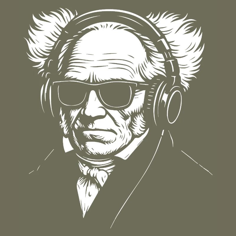 Vintage Schopenhauer German Philosopher Portrait