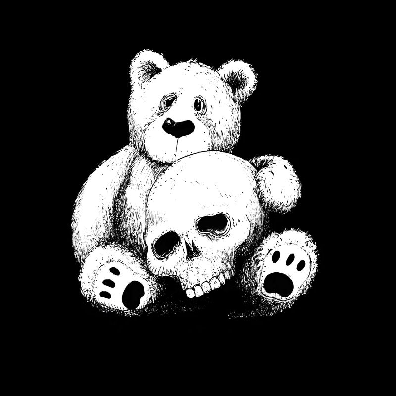 Bär mit Totenkopf
