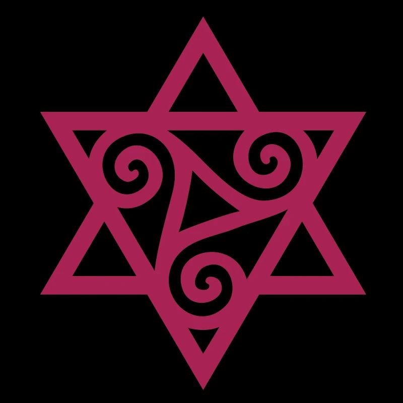 TRISKELE: Yin power symbol, vector, Merkaba,