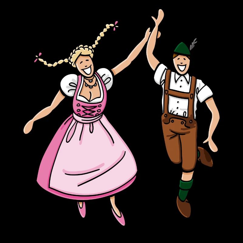 Paire dans Dirndl et culotte