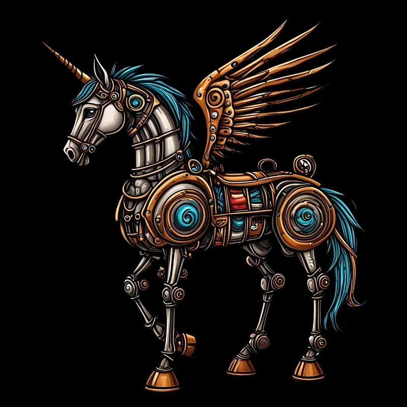 Dampf-Punk-Pferd