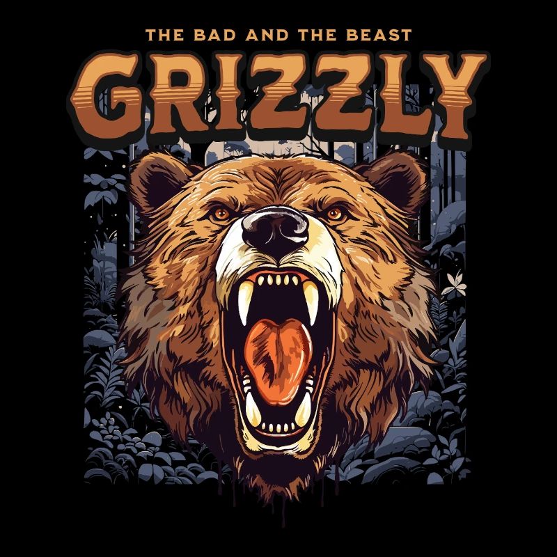 Bear Grizzly Roaring Bear Head Nature Wilderness Forest